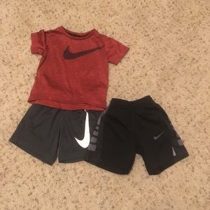 Toddler boy Nike shirt and shorts